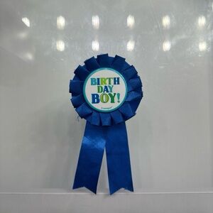Blue Birthday Boy Ribbon